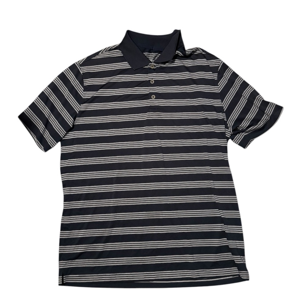 Nike Golf Tour Performance Dri Fit Polo, Navy White Striped, Size XL